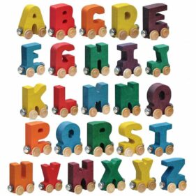 Maple Landmark Wooden Name Train Letters