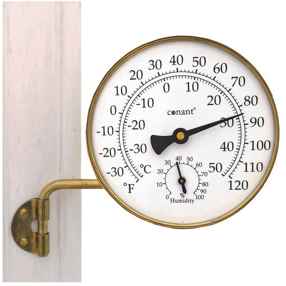 VT Weatherstation Outdoor thermometer/hygrometer Living Finish Brass - H.N.  Williams