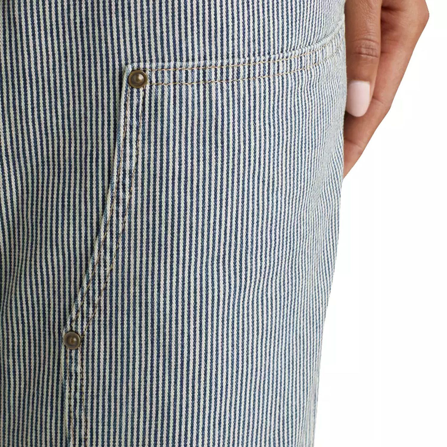 Women's Carhartt Double Front Railroad Stripe Bib Overall - H.N.