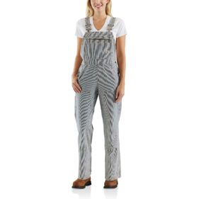 Women's Carhartt Double Front Railroad Stripe Bib Overall