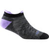 Women's Darn Tough No Show Tab Ultra-Lightweight Running Socks with Cushion - Space Gray, MD