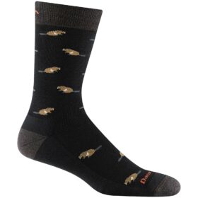 Darn Tough Men's Sawtooth Crew Lightweight Lifestyle Sock Black