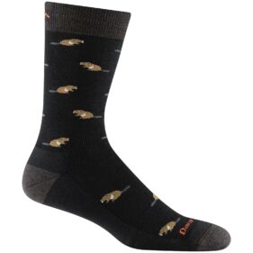 Darn Tough Men's Sawtooth Crew Lightweight Lifestyle Sock Black