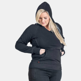 The Anna Pullover Hoodie in Black