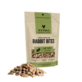 Vital Essentials Freeze-Dried Rabbit Bites Dog Treats 5oz