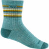 WIDE OPEN WOMENS MULTI STRIPE CUSHIONED MICRO CREW SOCKS