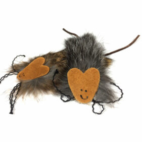Boca Rat Cat Toy Real Fur and Leather