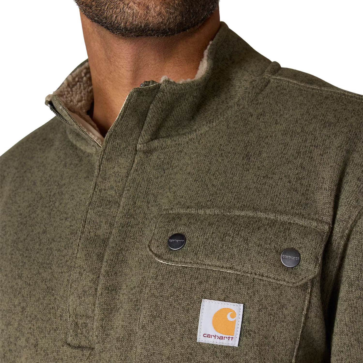 Men's Carhartt Relaxed Fit Midweight Quarter-Zip Pocket Sweater