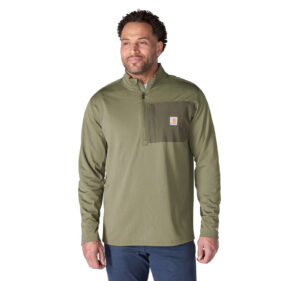 Men's Carhartt Force Relaxed Fit Mock Neck Half-Zip T-Shirt