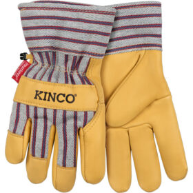KINCO KIDS' 1927 LINED GRAIN LEATHER PALM WITH SAFETY CUFF