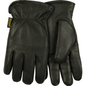 KINCO Lined Black Grain Goatskin Driver