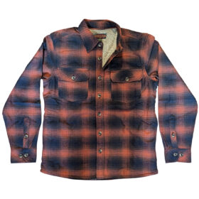 MEN'S FLYSHACKER SHERPA LINED SHIRT JAC - Amber/Black