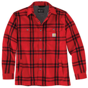 Carhartt Men's Relaxed Fit Flannel Sherpa-Lined Shirt Jac
