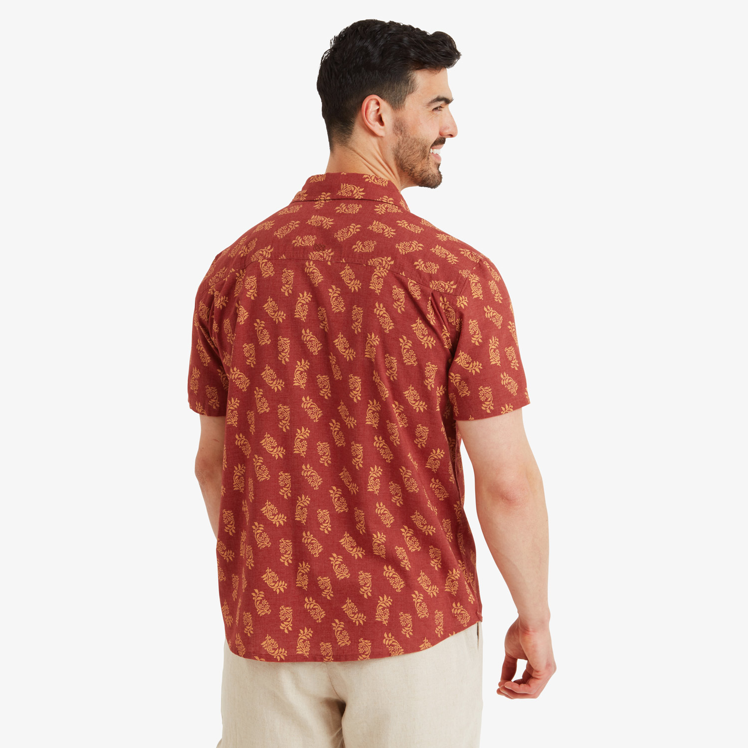 Men's Sherpa Indi Floral Short Sleeve Shirt - Image 5