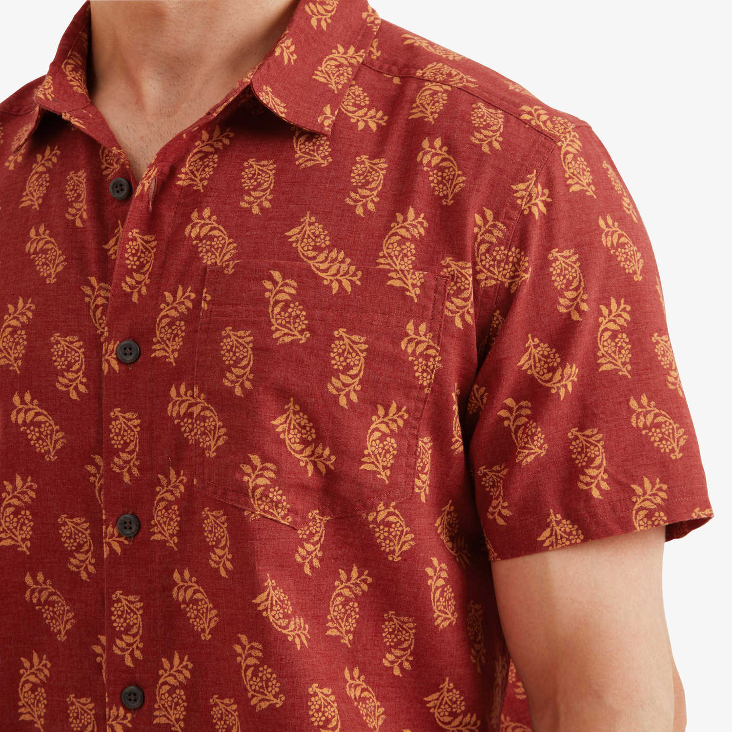 Men's Sherpa Indi Floral Short Sleeve Shirt - Image 3