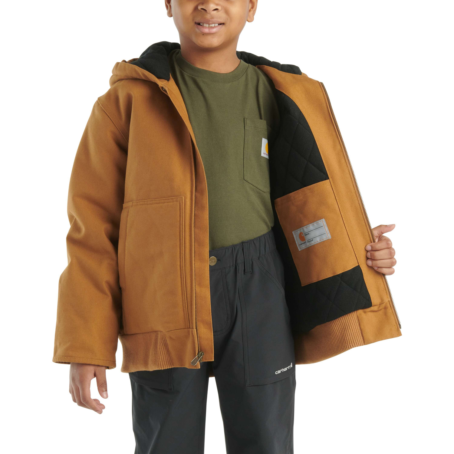 Carhartt Boys' Flannel Quilt Lined Active Jac - H.N. Williams