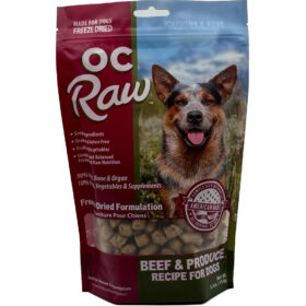 OC Raw Freeze Dried Beef Meaty Rox Dog Food 5.5oz