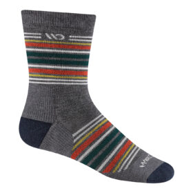 MENS Wide Open Multi Stripe Cushioned Micro Crew Socks