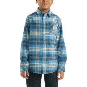 Carhartt Boys' Long-Sleeve Flannel Button-Front Shirt