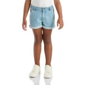 Carhartt Girls' Rugged Flex Denim Shorts Light Wash