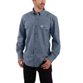 Men's Carhartt Loose Fit Midweight Chambray Long-Sleeve Shirt
