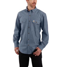 Men's Carhartt Loose Fit Midweight Chambray Long-Sleeve Shirt