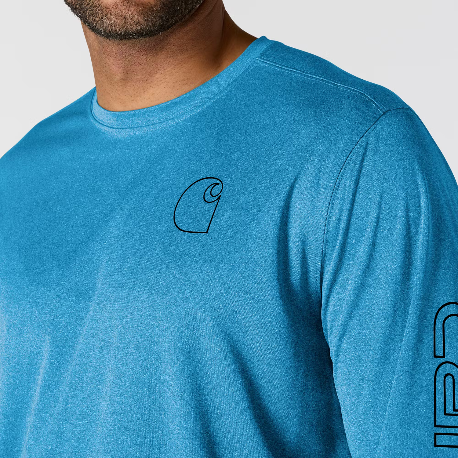 Men's Carhartt Long-Sleeve Logo Graphic T-Shirt Force Sun Defender™ Lightweight - Image 4