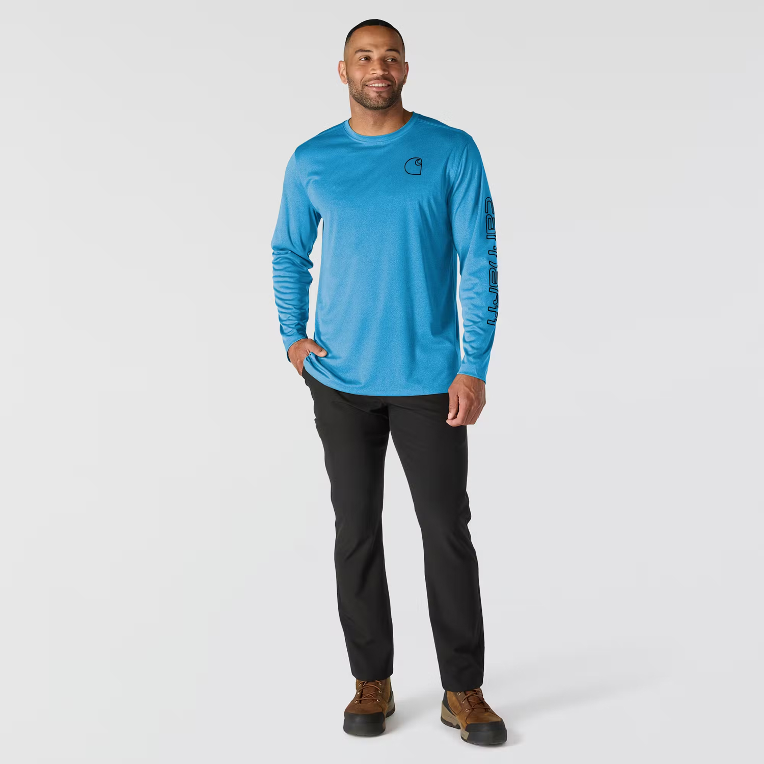 Men's Carhartt Long-Sleeve Logo Graphic T-Shirt Force Sun Defender™ Lightweight - Image 5