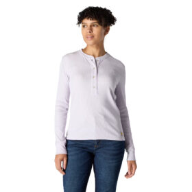 Women's Carhartt TENCEL Fiber Series Relaxed Fit Long-Sleeve Ribbed Henley Shirt