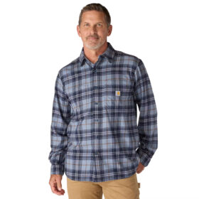 Men's Carhartt Rugged Flex™ Relaxed Fit Midweight Flannel Long-Sleeve Plaid Shirt