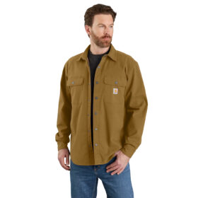 Men's Carhartt Rugged Flex Relaxed Fit Canvas Fleece-Lined Shirt Jac