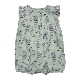 Carhartt Girls' Sleeveless Bee Print Romper (Baby)
