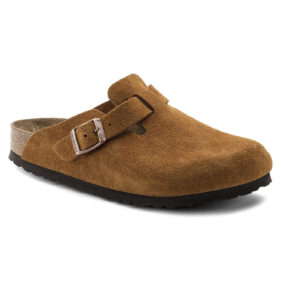 Birkenstock Boston Soft Footbed Suede Leather Clog - Mink