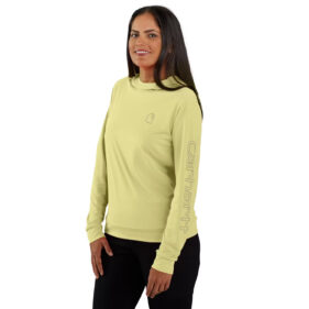 Women's Carhartt Force Sun Defender™ Relaxed Long Sleeve Logo Hoodie