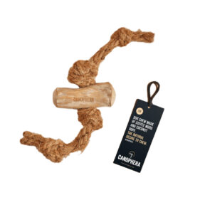 Canophera Coffee Wood and Coconut Rope Medium Dog Toy