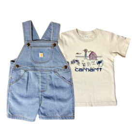 Carhartt Boys' Short Sleeve T-Shirt & Denim Shortall Set (Toddler)