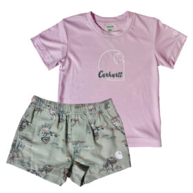 Carhartt Girl's Sun Defender Shirt and Printed Short Set (Infant/Toddler)