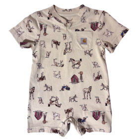 Carhartt Boys' Short Sleeve Farm Life Romper (Baby)