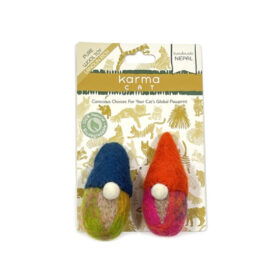 Karma Cat 2pk Wool Gnomes Cat Toy - Colors Vary