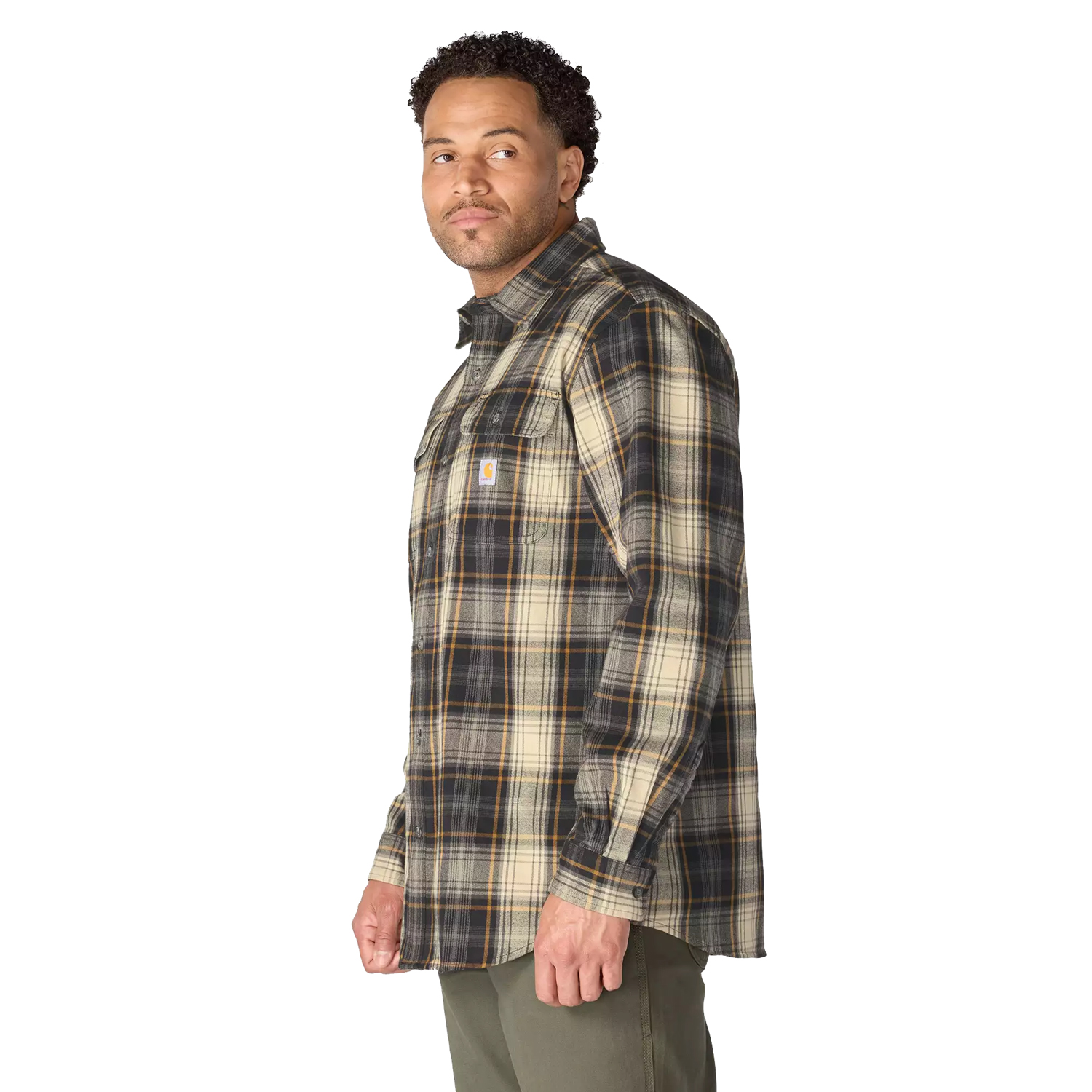 Men's Carhartt Hubbard Loose Long Sleeve Plaid Shirt - Image 2