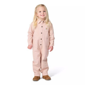 Carhartt Kids' Long Sleeve Snap-Front Twill Stripe Coverall (Baby/Toddler)