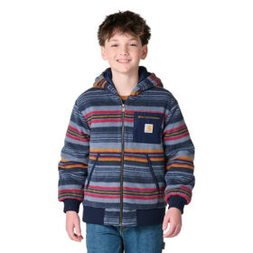 Carhartt Boys' Long Sleeve Printed Full-Zip Micro Fleece Active Jac (Child/Youth)