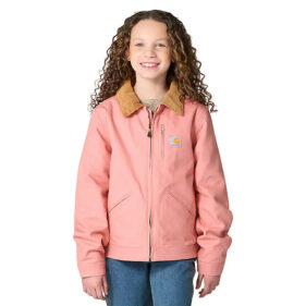 Carhartt Girls' Long Sleeve Full-Zip Canvas Detroit Jacket (Child/Youth)